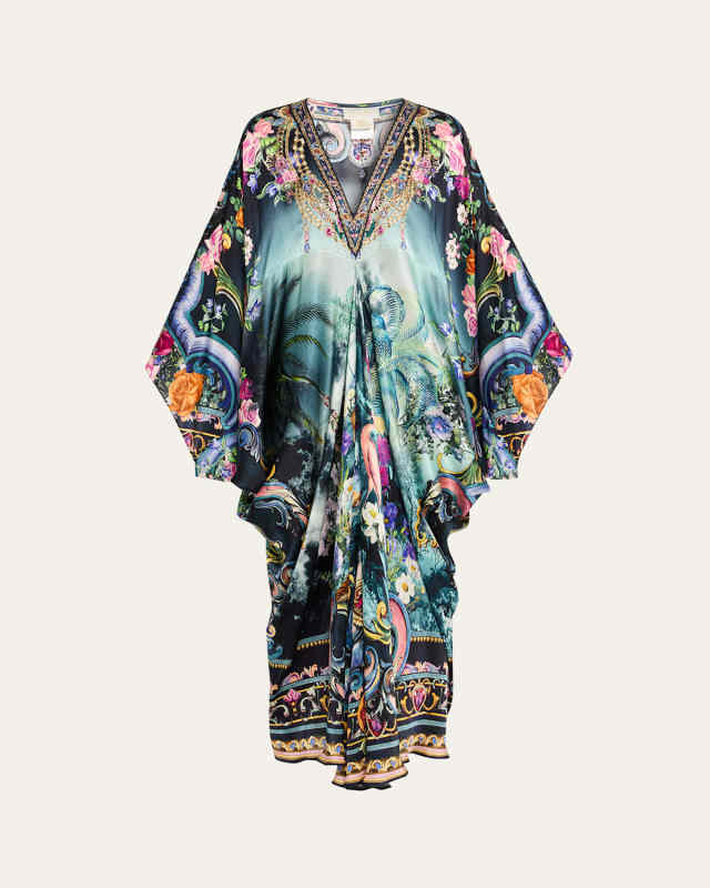 Basked in Baroque T-Shape Long Kaftan
